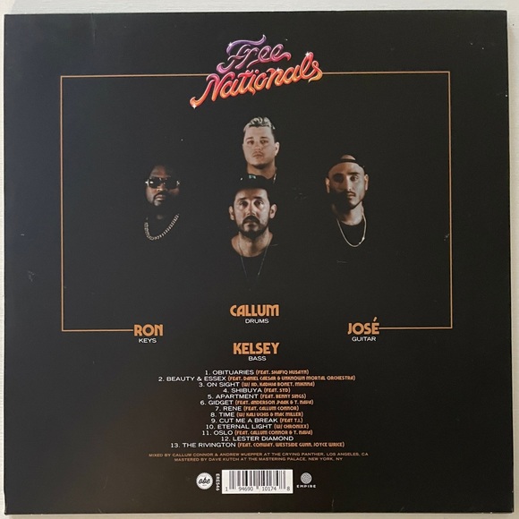 Free Nationals vinyl record limited edition transparent with gold splatter - Picture 2 of 5